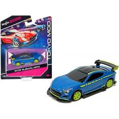 Scale Models & Model Kits Maisto DiecastModelsWholesale, 2019 Subaru BRZ Blue with Black Top and Bright Green Accents Tokyo Mod Design Series 1/64 Diecast Model Car