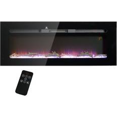 Homcom Electric Fireplaces Homcom Xingzrui, HOMCOM 50 Recessed or Wall Mounted Electric Fireplace w/ Remote Control