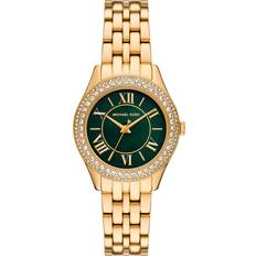 Michael Kors Armbandsur Michael Kors Harlowe MK4870 Dam 33 mm Analogt Mineralglas Green 14 mm