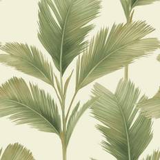 Belgravia Kailani Leaf Wallpaper Sage Green Cream 59122 One Size