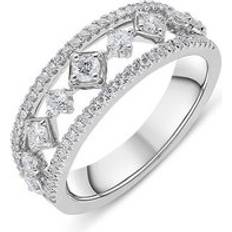Eternity Rings - White Gold C W Sellors 18ct White Gold 0.58ct Diamond House Style Half Eternity Ring