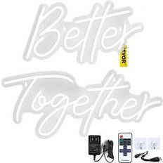 Indoor Lighting Light Strip Better Together LED Neon Sign 24" x 10" + 17" x 9" Light Strip