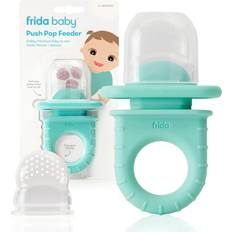 Silicone Food Feeders Frida Baby Push Pop Feeder: Fresh Frozen Food Silicone Feeder for Safely Introduce New Foods, Dishwasher Safe