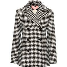 Lekia Houndstooth Coat - Black/White
