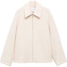 Mango Women Jackets Mango Poesia Wool Blend Jacket - White