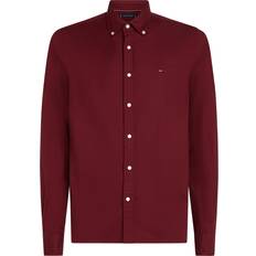 Men Shirts Tommy Hilfiger Shirt Brushed Red Burgundy