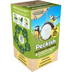 Peckish Peckish Natural Balance 4 Coco Not Wild Bird Feeders - Brown - 4 Pack