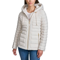 Tommy Hilfiger Women Jackets Tommy Hilfiger Women's Hooded Packable Puffer Coat - White/Sand