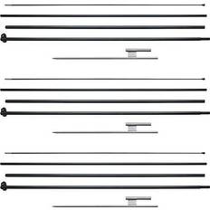 Fahnenmastteile VEVOR 3er-Set Fahnenmast Flaggenmast mit Bodenpfählen 498,5cm