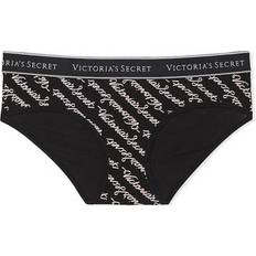 Victoria's Secret Women's Logo Cotton Hiphugger Panty - Black Vs Script