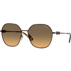 Vogue Solglasögon Vogue 55mm Gradient Irregular Sunglasses - Copper Brown