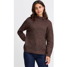 Fransa Striktrøjer Sweatere Fransa FRSPOTTA Pullover Brun Damer