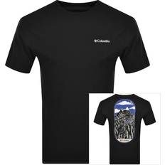 Columbia XL T-paidat Columbia Rockaway River Graphic T-paita - Black/Winding