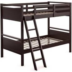 Beds & Mattresses Costway Twin Over Twin Convertible 2 Individual Wooden-Espresso Bunk Bed