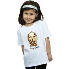 Gold T-shirts Star Wars The Rise Of Skywalker C-3PO Gold Cotton T-Shirt White 5-6