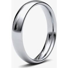 Wedding Rings - White Gold T.H.Baker 9ct White Gold 4.0mm Court Wedding Ring 4GMC-9W Silver