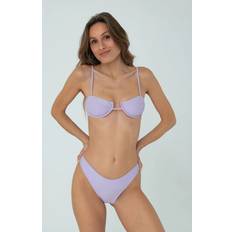 Nylon Tops de bikini Lola Underwire Bralette Bikini Top - Lilac