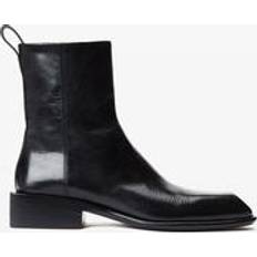 Throttle Leather Ankle Boots - Black