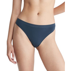 Calvin Klein Thongs Panties Calvin Klein Women's Bonded Flex Mid-Rise Thong Underwear QD3958 Ink