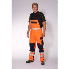 Thor hängselbyxa, Varsel Orange/Marinblå