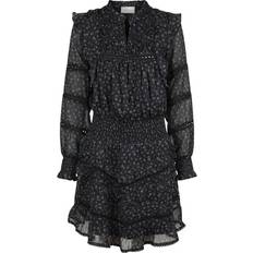 Neo Noir Harmoni Mini Rose Dress Kvinde Black Korte Kjoler hos Magasin