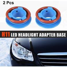 X Autohaux H11 LED Headlight Adapter Base Bulb Sockets 2pcs Blue