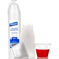 Party Bargains 1 oz Plastic Disposable Medicine Cups 100 Count Premium Quality & Heavy-Duty Plastic Medicine Cup, Excellent for Syrup, Taking Multiple Pills, Epoxy Mix, Crafts