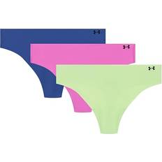 Under Armour Knickers Under Armour Tanga Pure Stretch No Show da Donna - Retro Verde/Vivid Magenta/Nero