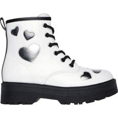 Skechers Stiefel Skechers Girl's Gravlen Hi Metallic Heart Boots 11.0 White Synthetic/Metal