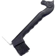 Nylon Grooming & Care Lincoln One Size, Black Horse Head Hoof Pick With Brush