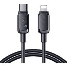 SiGN USB-C till Lightning Kablar 2m 20W Svart TheMobileStore USB-C till Lightning Kablar