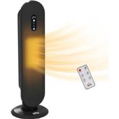 Fan Radiators Homcom Ceramic Space Heater Tower W/ 45° Oscillation, Black