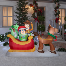 Christmas Party Supplies Gemmy 8Ft Airblown Inflatable Christmas Toy Story with Sleigh By Gemmy Industries in Red 8 ft Michaels 8 ft