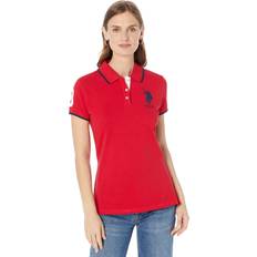 Elastane/Lycra/Spandex Polo Shirts U.S. Polo Assn. Triple Crown Engine Red