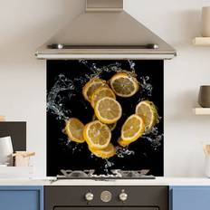 Yellow Splash Guards Choose Your Print Choose Your Print Toughened Kitchen 60 x 60 cm Lemon - One Size Splash Guard