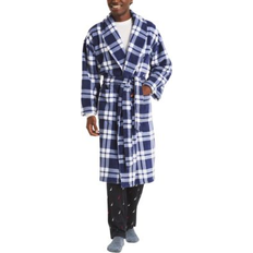 One Size Sleepwear Nautica Men's Plaid Robe Blue ONE SIZE