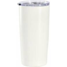 Gibson Home Marina Stainless Steel Thermal Tumbler With Acrylic Lid 18 Oz - Cream Travel Mug
