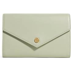 Harrods Smooth Leather Chain Wallet - Green