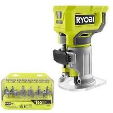 Power Tool Accessories Ryobi compact fixed base router tool w/shank carbide router bit set 15-piece