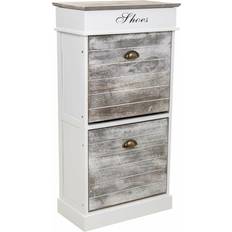 Alexandra House Living White 28 x 98 x 50 cm 2 Drawers Shoe Rack