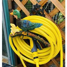 EatingBiting Cast Iron Heavy Duty Garden Hose Holder Duck Decorative Hand-painted Wall Mounted Water Hose Rack Reel Butler Hanger Water Pipe Holds Rack, Hanger, Antique Wall Decorations