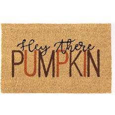 B&Q Entrance Mats B&Q Hello Pumkin Autumn Door Mat 60 cm x 40 cm Non Slip Coir Outdoor/indoor - One Size