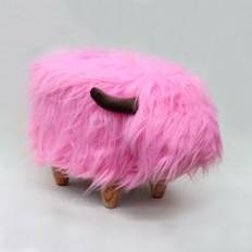 Madonna The Pink Highland Cow Foot Stool