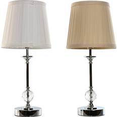 Acrylic Table Lamps Home ESPRIT Hvid Beige Metal 25 W 220 V 20 x 20 x 46 cm 2 enheder Bordlampe