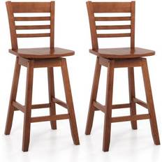 Stools Costway Counter Height Set of 2 Seating Stool