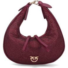 Imiteret ruskind Håndtasker Pinko Mini Brioche Bag Hobo avec strass all-over, Marron métallisé-or, U