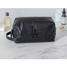 Black Toiletry Bags Los Angeles Dodgers Hybrid Leather Lined Dopp Toiletry Bag