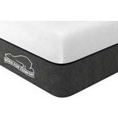 90cm Matelas à Ressorts Rattantree Memory Foam 3FT Single 90x190x15 cm - White/Grey Coil Spring Matress