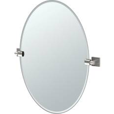 Glass Bathroom Mirrors Gatco Elevate Frameless Oval Wall Mirror 26.5 H x 24.0 W x 2.0 D