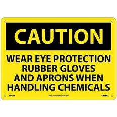 Office Supplies National Marker Wear Eye Protection Rubber Gloves And Aprons When Handling 10x14 - Rigid Plastic